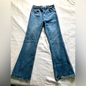 Cotton On Orginal Flare Jeans with Frayed Hem